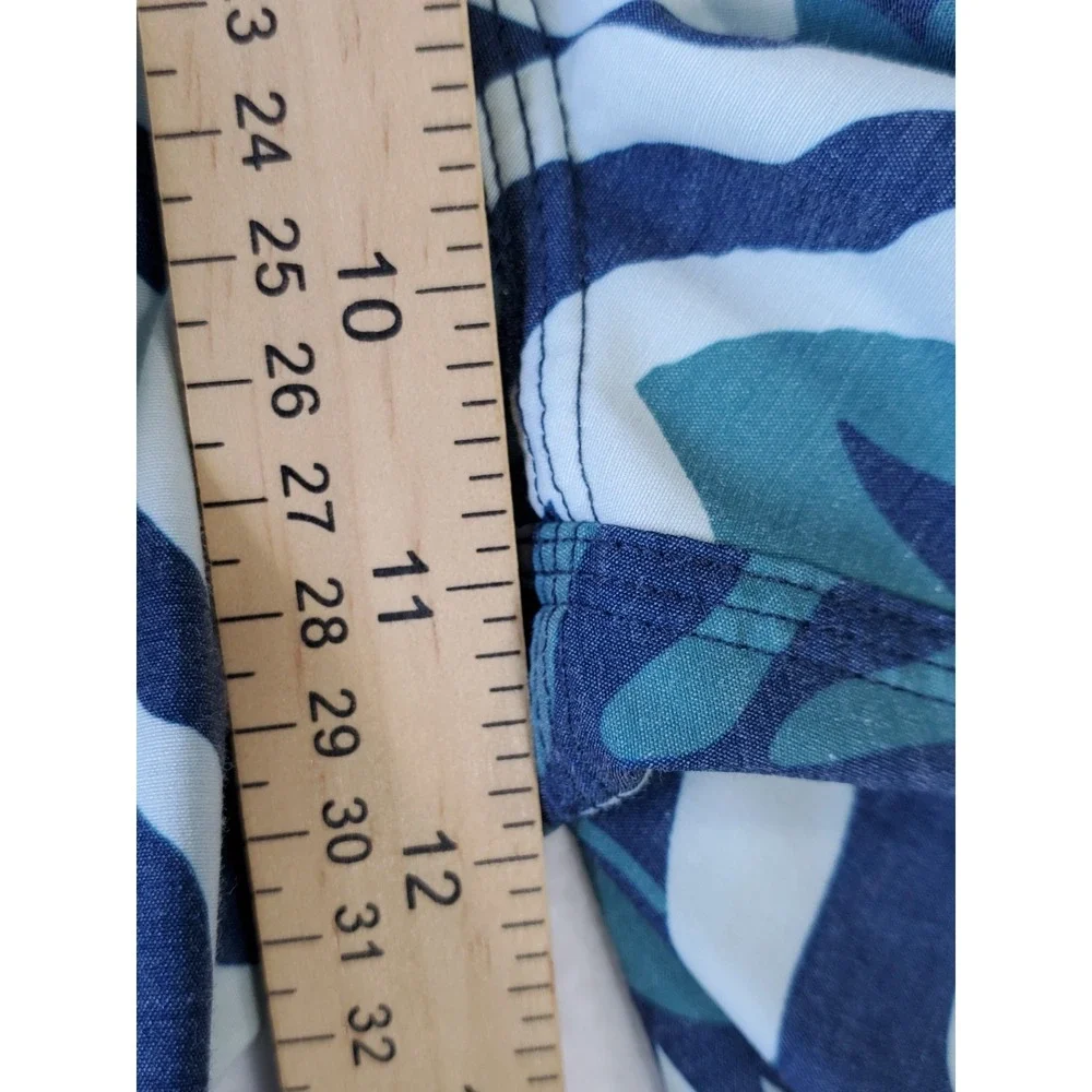 O'Neill Originals Tropical‎ Leaf Swim Trunks Men's Small Blue Teal Board Shorts